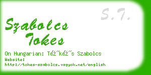 szabolcs tokes business card